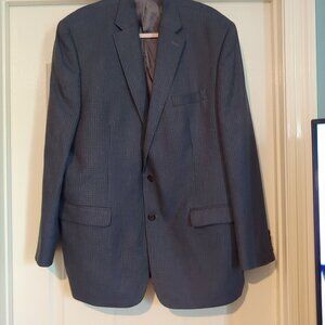 Lauren Ralph Lauren Grey/Brown Check 2 Button Sports Coat Blazer 46L
